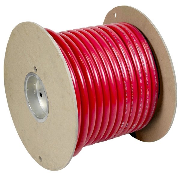 Pacer Group Pacer Red 2 AWG Battery Cable, 100' WUL2RD-100